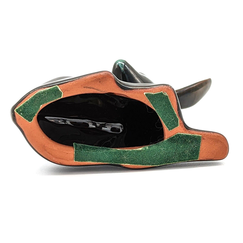 Blue Mountain Pottery Fawn Drip Glaze Blue Green Brown Redware Vintage - Picture 5 of 12